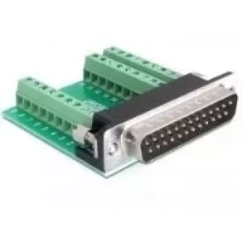 Vada savienotājs DeLOCK 65318 Sub-D 25 Melns Zaļš Sudrabains