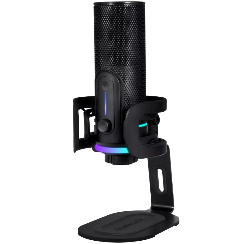 Mikrofons Streamplify MIC PRO USB mikroskops RGB melns SPMC-P3C327.11