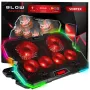 6 VENTILATORU VORTEX RGB Klēpjdatora dzesēšanas paliktnis