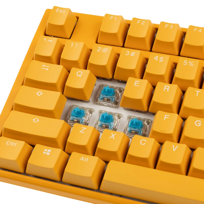 Ducky One 3 dzeltena spēļu tastatūra, RGB LED - MX-Zils (US)