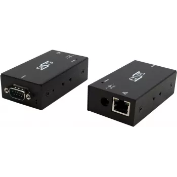 Seriālā ierīču servera Exsys EX-6111-2 Ethernet uz 1×RS-232 ar 5V 4A ārējo barošanas bloku