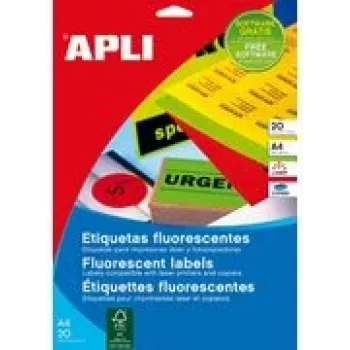 Uzlīmju etiķetes agipa Adress-Etiketten 99,1 x 67,7 mm, neona dzeltens ar apmali, noapaļoti stūri, nenoņemamas – 1 gab.