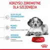 Sausā suņu barība Royal Canin Medium Puppy 4 kg — vidēja izmēra šķirnēm 10–25 kg, proteīns 32%, tauki 20%, vistas gaļa