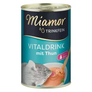 Šķidrs vitamīnu papildinājums kaķiem Miamor MIAMOR Trinkfein 135 ml — zivju garša, urīnpūšļa ārstēšana, pieaugušiem, kārba