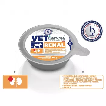 VET RESPONSE Renal - mitrā kaķu barība - 85g