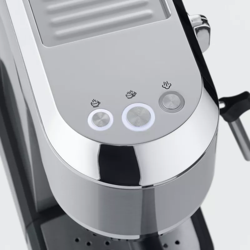Espresso automāts SEVERIN Newspresa KA 5997 — pusautomātisks, 1 L ūdens tvertne, 1350 W, maltas kafijas iepilde, melns/matēts tērauds/hroms
