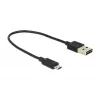 USB kabelis DeLOCK 84804 USB 2.0 0,2 m USB A Micro-USB B Melns