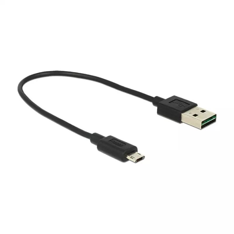 USB kabelis DeLOCK 84804 USB 2.0 0,2 m USB A Micro-USB B Melns