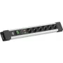 Strāvas sadalītājs Bachmann CONNECTUS ar 6x CEE7/3 kontaktligzdām, 1x SPD pārsprieguma aizsardzību, 1x slēdzi, 2,0 m kabeli, CEE7/7 kontaktdakšu, pelēks