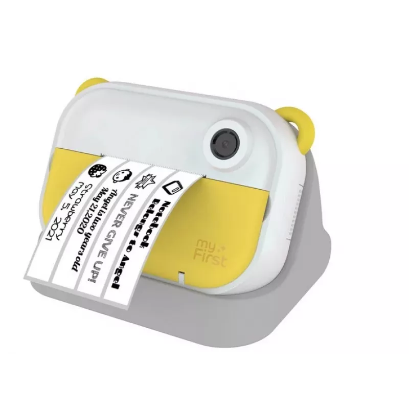 Bērnu digitālā kamera Xrec myFirst Insta Wi, modelis FC2402SA-YW01, no 3 gadiem, 232 g, pelēka/balta/dzeltena