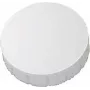 MAUL HEBEL Solidmagnet, Adhesive Force: 0,6 kg, White Round Magnet: Diameter 24 x (H)8 mm, made from shatterproof material (61624-02)