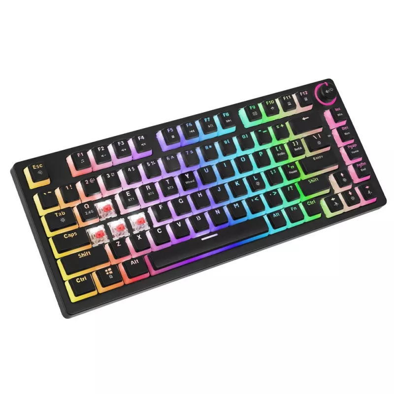 Gaming tastatūra Savio SAVGK-PHENIX RED PUDDING Mechanical RGB Wireless