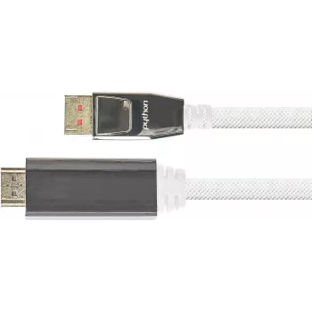 PYTHON PYT M0224 - DP 1.4 uz HDMI 2.0 A Spraudnis Neilons 4Ka60Hz 5 m Balts - Digitālie/Dati - Digitālie/Displejs/Video