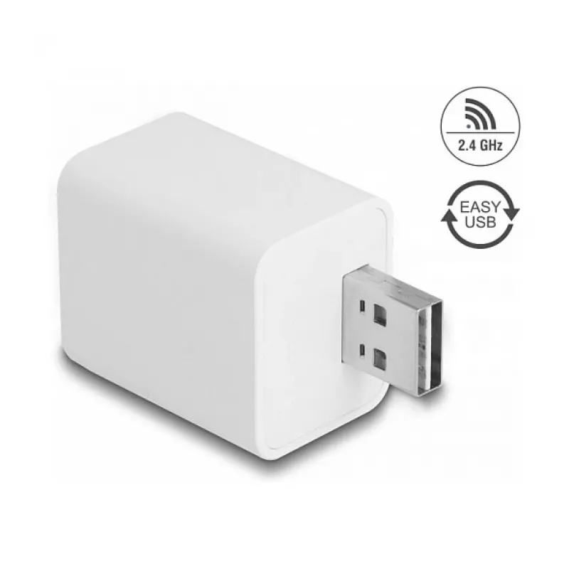 DELOCK 11832 viedais spraudnis — iekštelpu Wi‑Fi viedā kontaktligzda, 2 A, 2400 MHz, balta