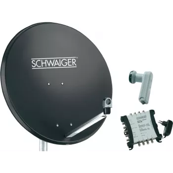 Satelīta sistēma SCHWAIGER SPI9961SET6 8 dalībniekiem, antracīta krāsā