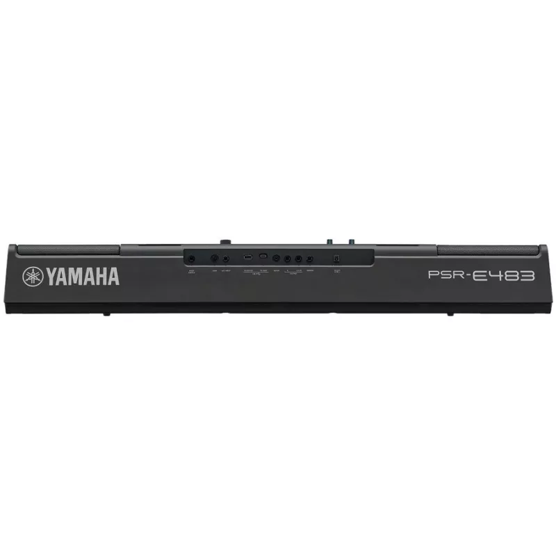 Klaviatūra YAMAHA PSR-E483 — 61 taustiņu portatīvā aranžiera klaviatūra ar taustes jutību un USB-MIDI