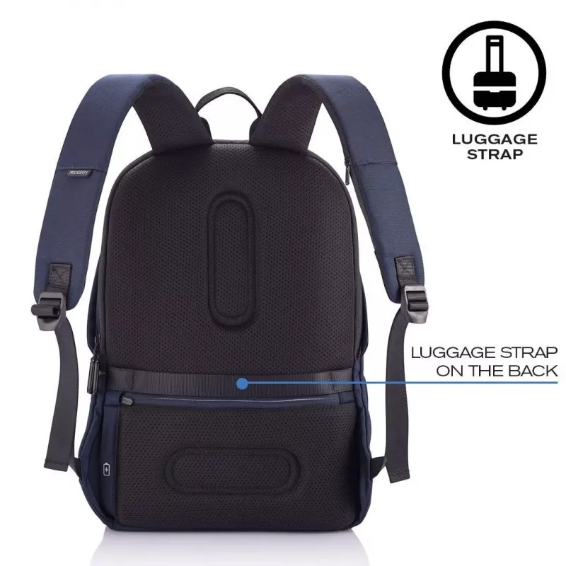 Ikdienas mugursoma XDDESIGN Bobby Soft ar 15,6 collu klēpjdatora nodalījumu, 16 l, tumši zila, PET