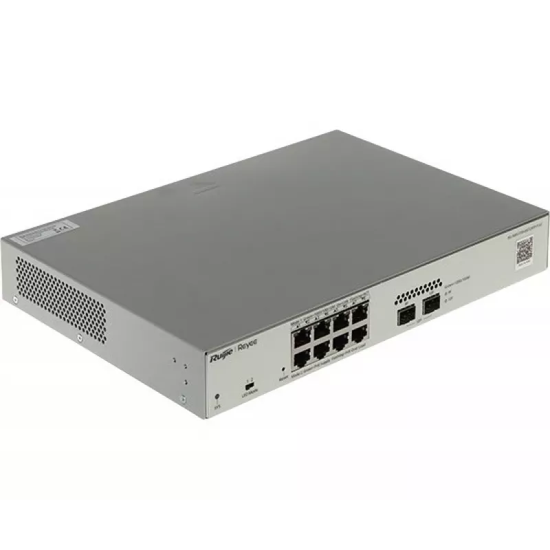 Ruijie Networks RG-NBS3100-8GT2SFP-P-V2 tīkla slēdzis pārvaldāms L2 Gigabit Ethernet (10/100/1000) Power over Ethernet (PoE) metālisks