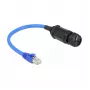 DELOCK Cat6 SF/UTP (S-FTP) tīkla kabelis 0,25 m — RJ-45 uz RJ-45, melns/zils