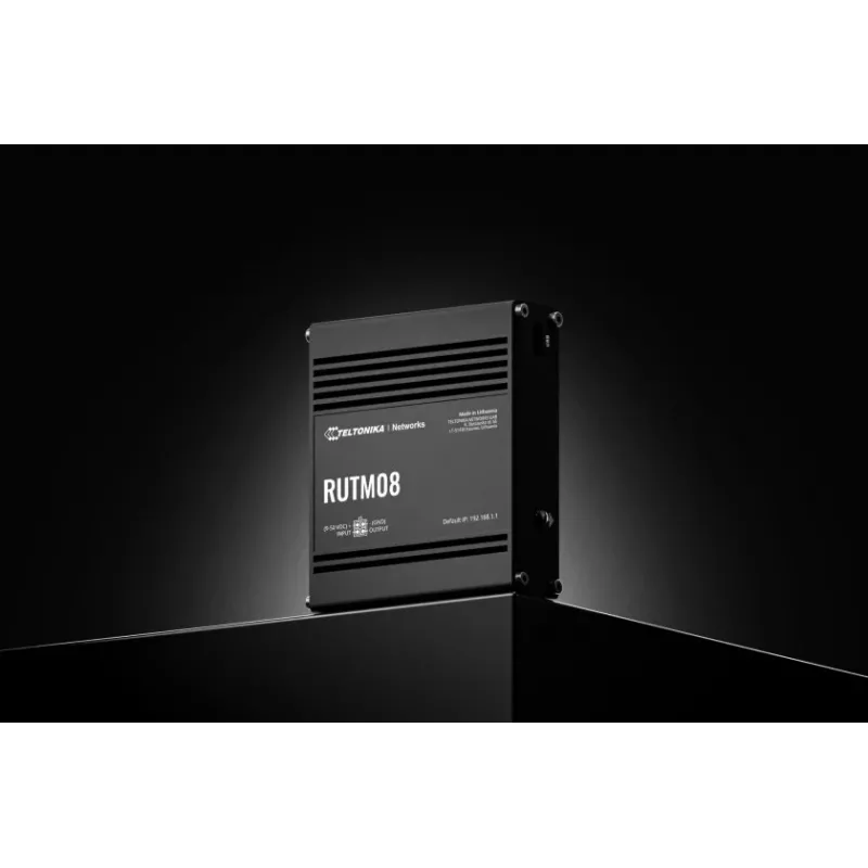 Teltonika RUTM08 vadu maršrutētājs Gigabit Ethernet Melns