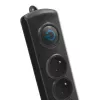 Pārsprieguma aizsargs Qoltec 50112 Melns 6 maiņstrāvas rozetes 230V 3m