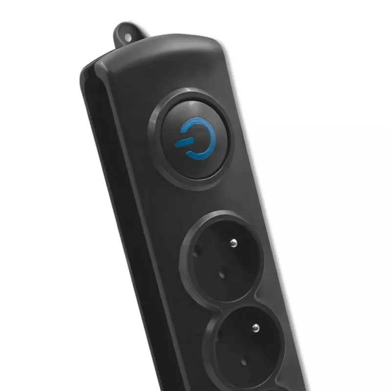 Pārsprieguma aizsargs Qoltec 50112 Melns 6 maiņstrāvas rozetes 230V 3m