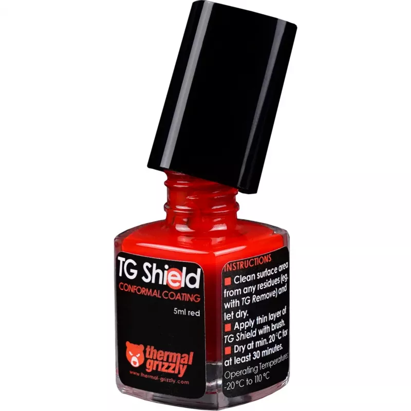 Dzesēšanas šķidrums Thermal Grizzly TG-ASH-050-RT, termopasta 5 ml, pieejama melnā/sarkanā/caurspīdīgā krāsā