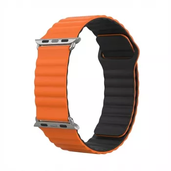 Rokassprādze GUAN Premium Apple Watch 38/40/41/42mm — oranža un melna