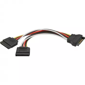 Strāvas kabelis SATA 15 kontaktu uz 2x SATA HDD DeLOCK 60105 0,15 m