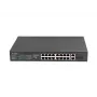 Nepārvaldāms slēdzis LANBERG RSFE-16P-2C-250 — 18 portu Gigabit, 16x PoE+ (30W), 2x SFP, 250W, 1U, metāls, stiprināšana statīvā