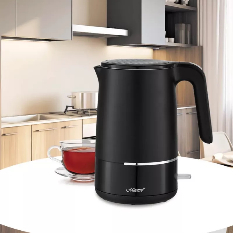 Maestro MR-037 elektriskā tējkanna 1,7 L 1800 W (MR-037-BLACK) Melna