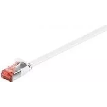 Wentronic Goobay CAT 6 plakanais komutācijas kabelis, U/FTP, balts, 15 m - vara materiāls (94922)