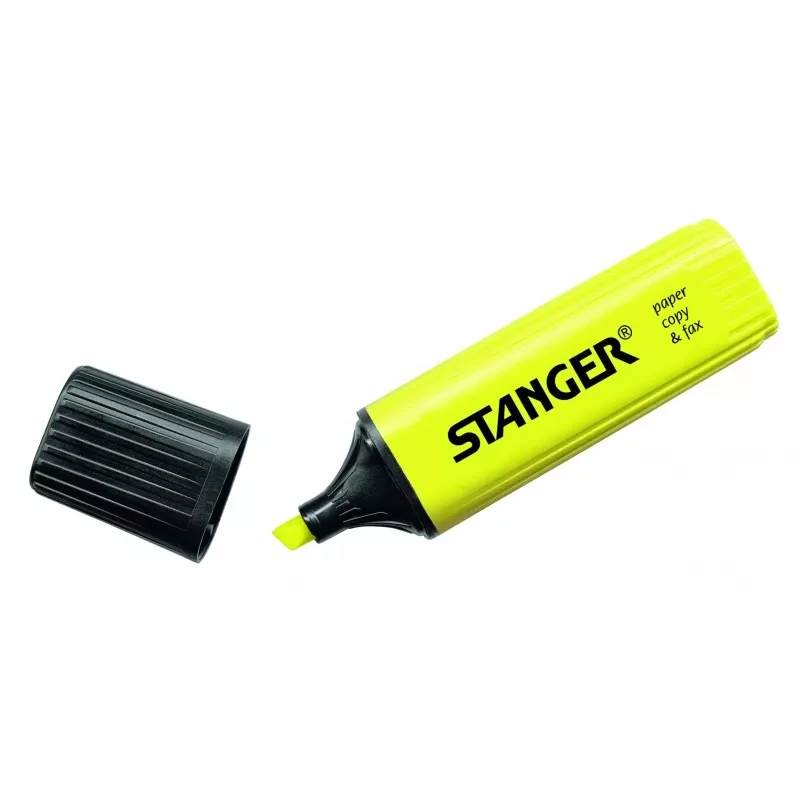 Marķieris Stanger 180001000 dzeltens 1–5 mm, slīps uzgalis, fluorescējoša tinte