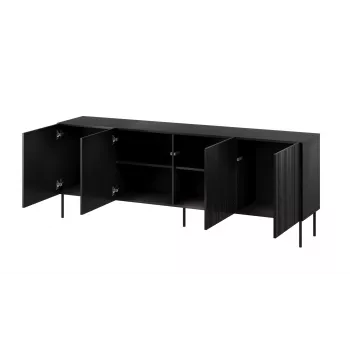 Cama kumode ISLA 200x40x75 matēts melns