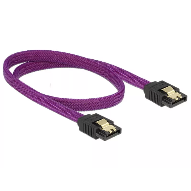 SATA kabelis DeLOCK 83691 0,5 m SATA 7-pin violets