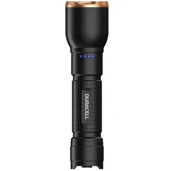 Lukturis Duracell DF2500R — melns, rokas uzlādējams lukturītis