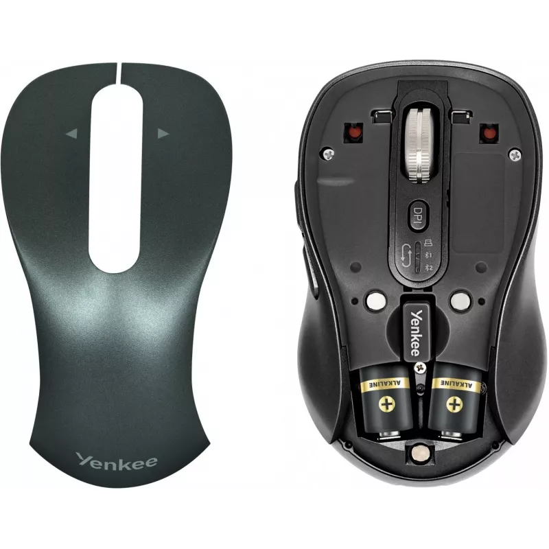 Vadu ergonomiska datorpele YENKEE YMS2010BK — kompakts dizains, vadu savienojums
