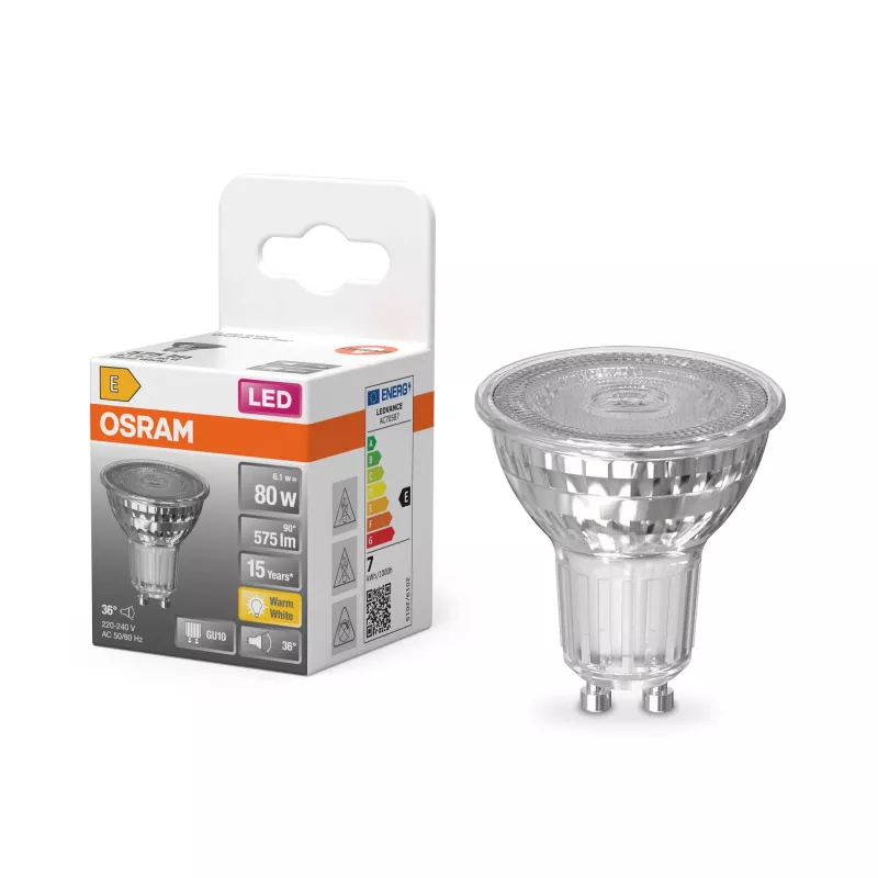 Osram Parathom Reflector | GU10 | 6,1 W | Silta balta