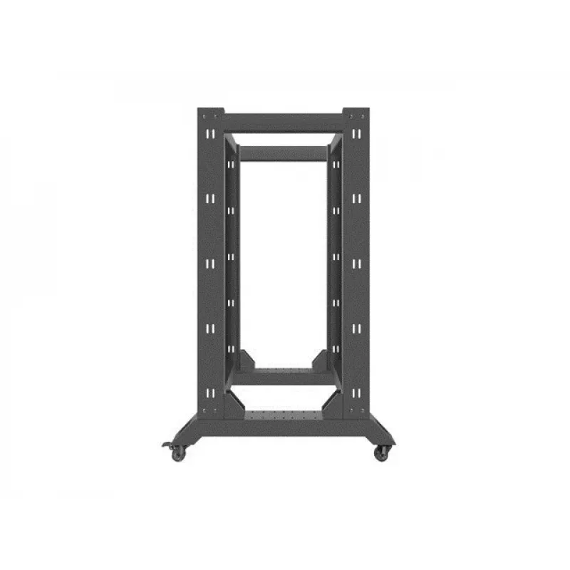 Brīvi stāvošs statīvs LANBERG OR01-6822-B 22U, 600 mm platums x 800 mm dziļums, melns, 600 kg kravnesība