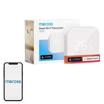 Viedais termostats Meross MTS215MA (Wi‑Fi, Matter, ES) mājas apkures vadībai