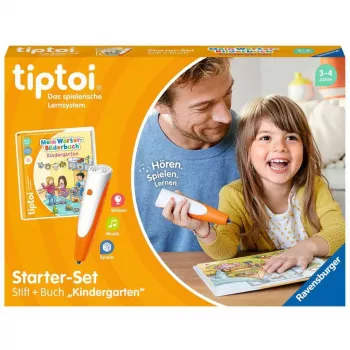 tiptoi Starter-Set: Mana vārdu bilžu grāmata bērnudārzam, mācību grāmata ar pildspalvu un bilžu grāmatu