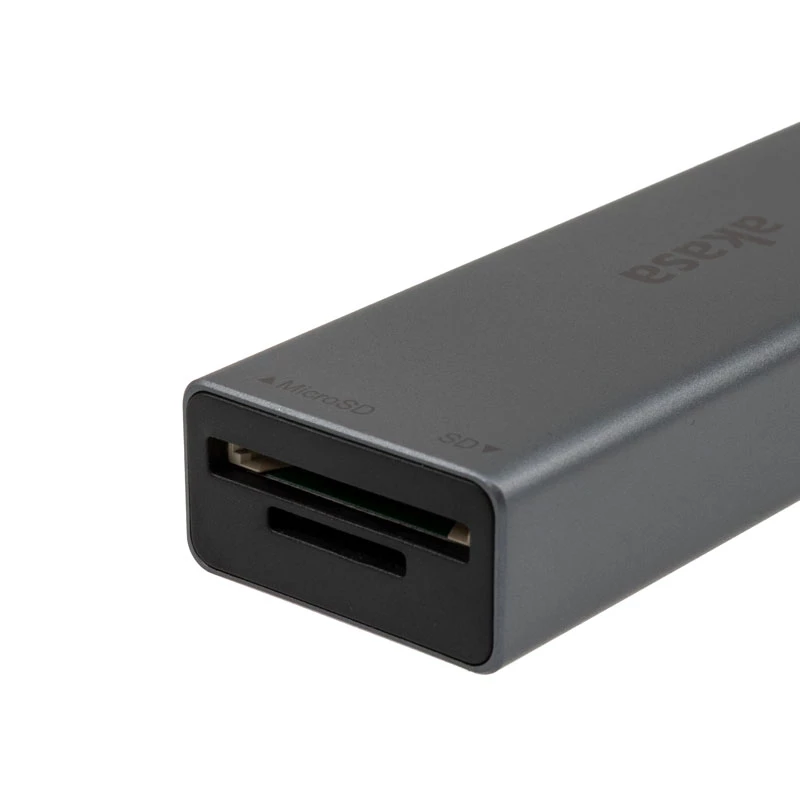 Karšu lasītājs Akasa AK-CR-09BK USB 2.0 Type-C pelēks