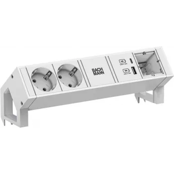 Strāvas sadalītājs Bachmann DESK2 ar 2x CEE 7/3 kontaktligzdām, modelis 902.3213