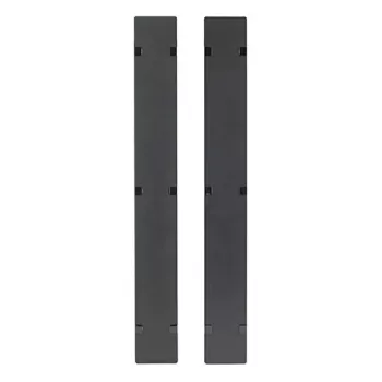 APC NetShelter kabeļu pārvaldība, vertikālais kabeļu pārvaldnieks, veramas pārsegplāksnes, komplektā 2 gab., NetShelter SX 750 mm P 48U, 109 x 2184 x 13 mm