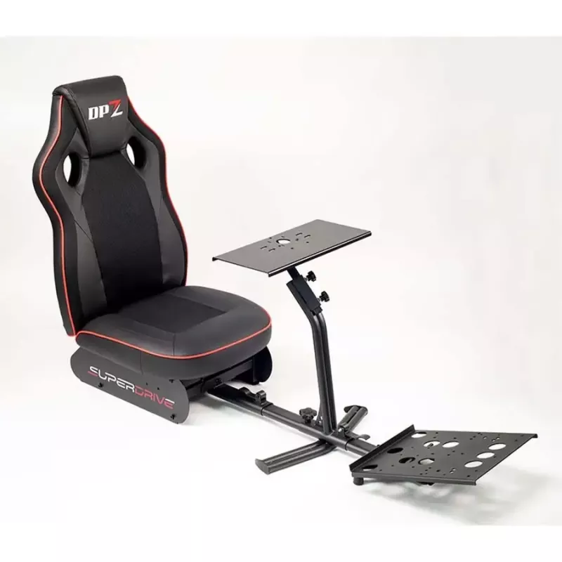 Sacīkšu pilots Subsonic SA5681 melns sarkans mākslīgā āda siets metāls