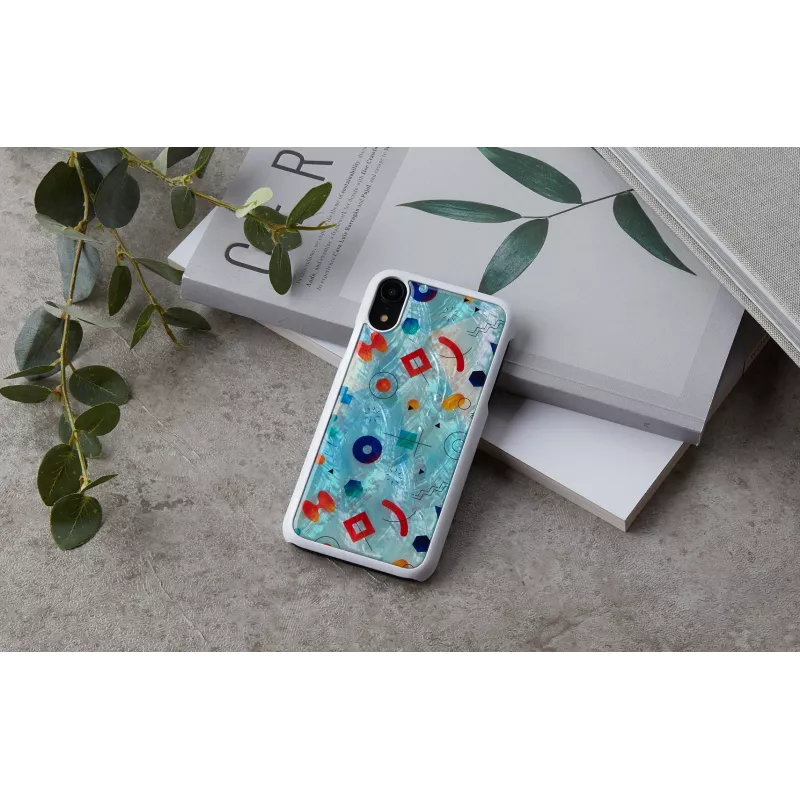 Viedtālruņa maciņš iKins iPhone XR — balts Poppin Rock aizsargapvalks