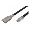 NATEC kabelis USB-C/A 2.0 1m prati 1m melns metāls