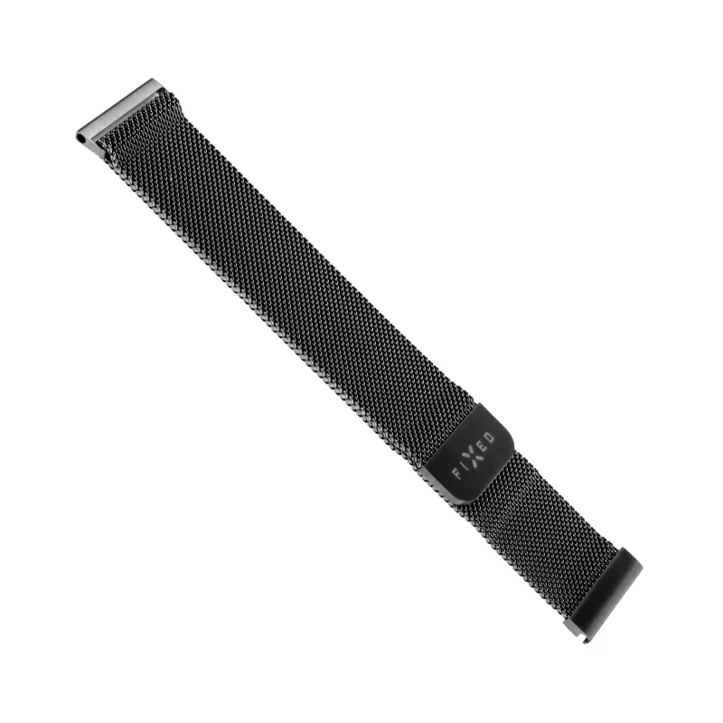 Pulksteņa siksniņa FIXED Mesh Strap Fixed 20mm Quick Release Melns — nerūsējošā tērauda siets, 20 mm