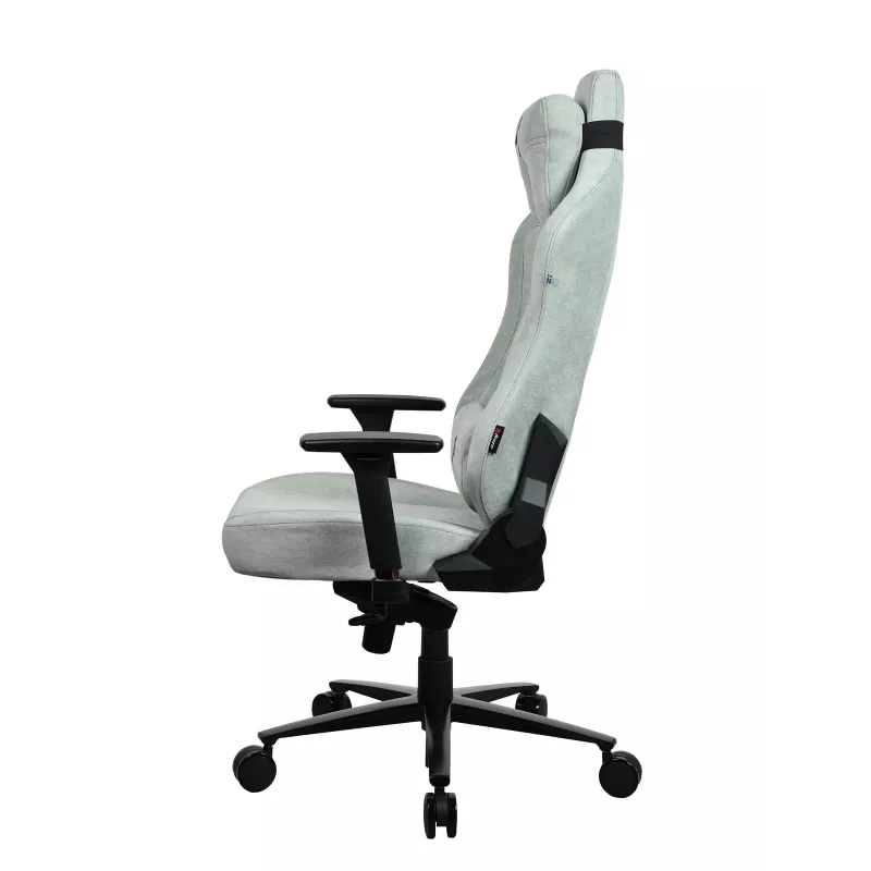 Spēļu krēsls Arozzi Vernazza SoftFabric Pearl zaļa — ergonomisks spēļu sēdeklis, mīksts audums