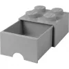 Uzglabāšanas kaste room copenhagen LEGO Storage Brick Drawer 4 – tumši pelēka, sakraujama plastmasas atvilktne rotaļlietām un sīkumiem